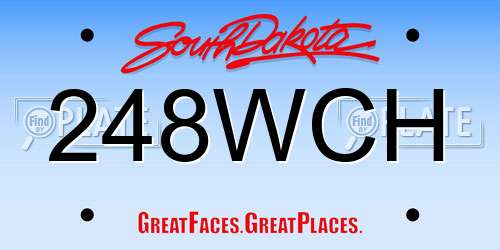 248WCH South Dakota License Plate
