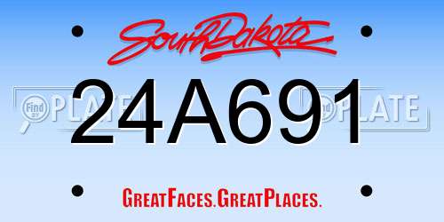 24A691 South Dakota License Plate