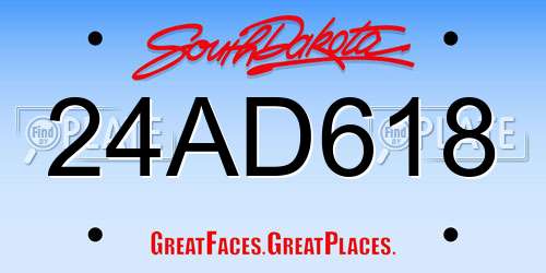 24AD618 South Dakota License Plate