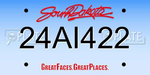 24AI422 South Dakota License Plate