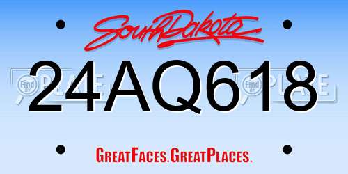 24AQ618 South Dakota License Plate