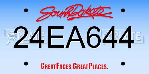 24EA644 South Dakota License Plate