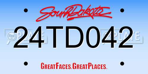 24TD042 South Dakota License Plate