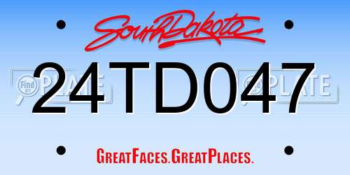 24TD047 South Dakota License Plate