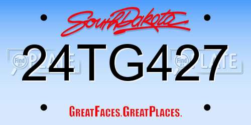 24TG427 South Dakota License Plate