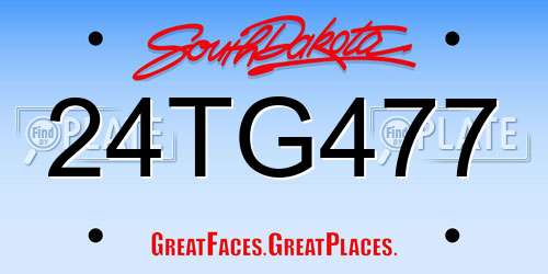 24TG477 South Dakota License Plate