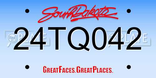 24TQ042 South Dakota License Plate