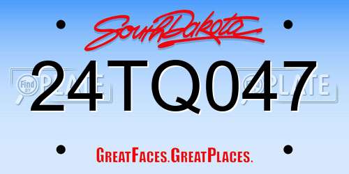 24TQ047 South Dakota License Plate