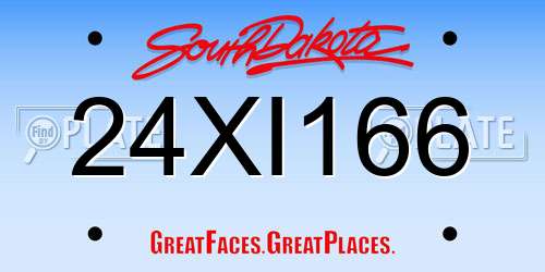 24XI166 South Dakota License Plate