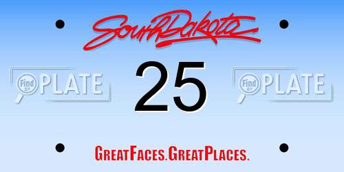 25 South Dakota License Plate