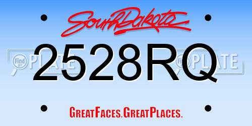 2528RQ South Dakota License Plate