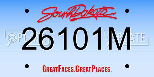 26101M South Dakota License Plate