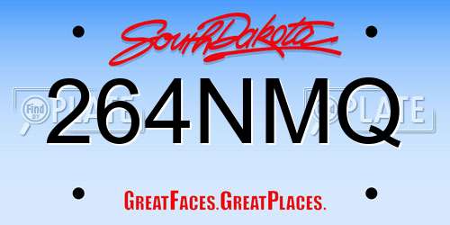 264NMQ South Dakota License Plate