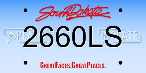 2660LS South Dakota License Plate