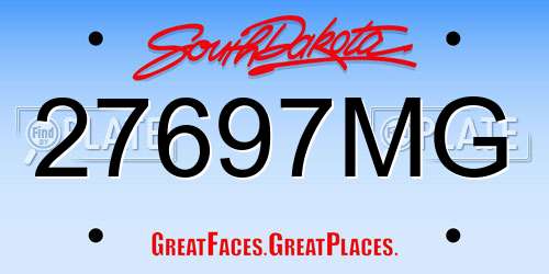 27697MG South Dakota License Plate