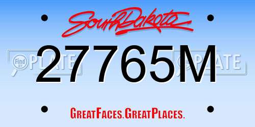 27765M South Dakota License Plate