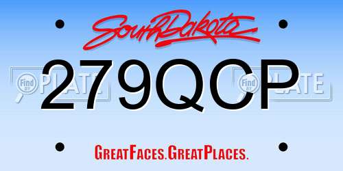 279QCP South Dakota License Plate