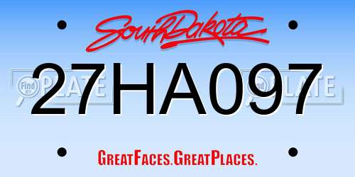 27HA097 South Dakota License Plate