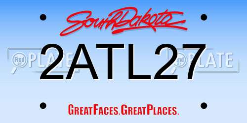 2ATL27 South Dakota License Plate