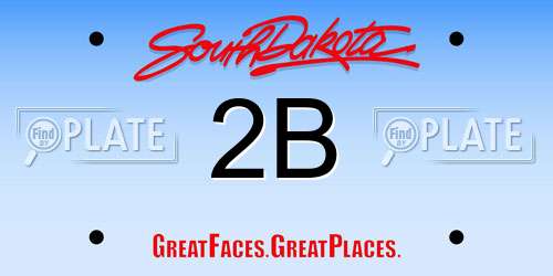 2B South Dakota License Plate