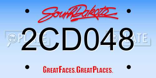 2CD048 South Dakota License Plate