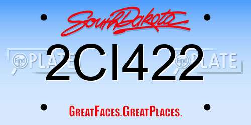 2CI422 South Dakota License Plate
