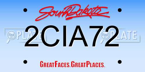 2CIA72 South Dakota License Plate