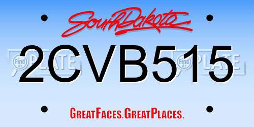 2CVB515 South Dakota License Plate