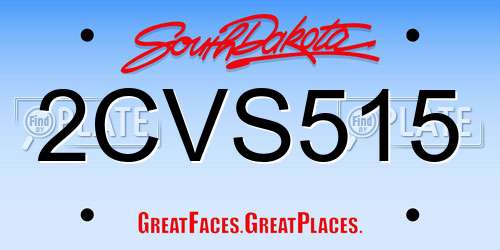 2CVS515 South Dakota License Plate