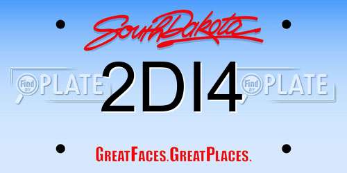 2DI4 South Dakota License Plate
