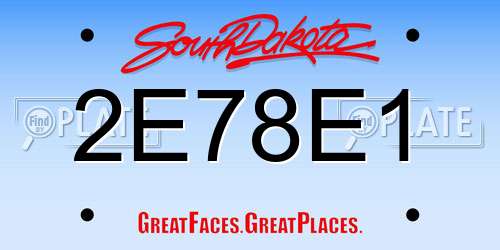 2E78E1 South Dakota License Plate