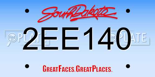 2EE140 South Dakota License Plate
