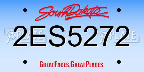 2ES5272 South Dakota License Plate