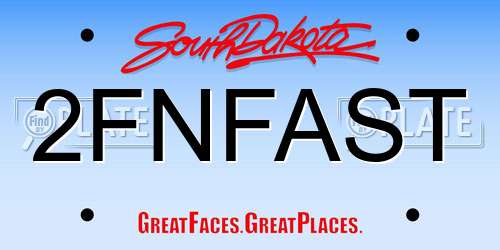 2FNFAST South Dakota License Plate