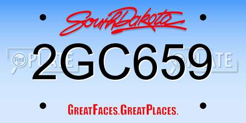 2GC659 South Dakota License Plate