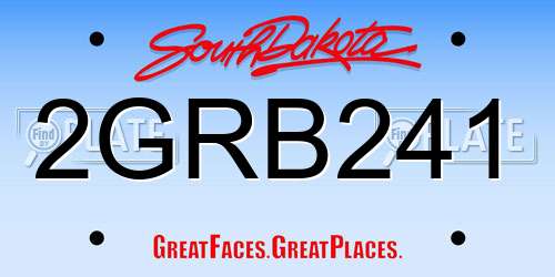 2GRB241 South Dakota License Plate