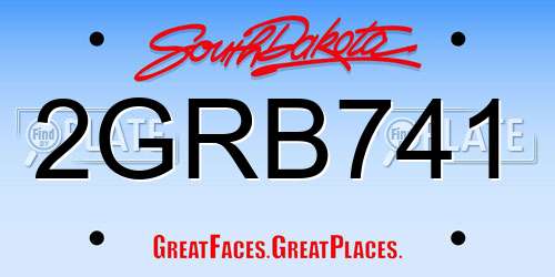 2GRB741 South Dakota License Plate
