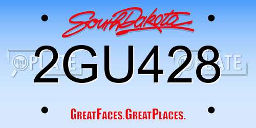 2GU428 South Dakota License Plate
