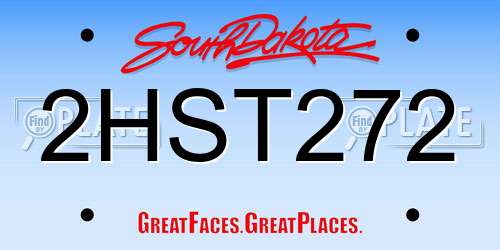 2HST272 South Dakota License Plate