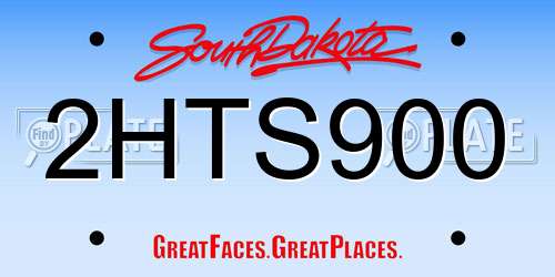 2HTS900 South Dakota License Plate