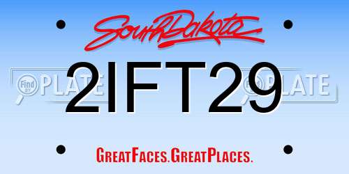 2IFT29 South Dakota License Plate