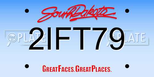2IFT79 South Dakota License Plate