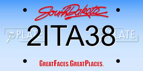 2ITA38 South Dakota License Plate