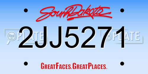 2JJ5271 South Dakota License Plate