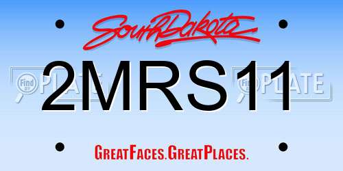 2MRS11 South Dakota License Plate