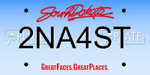 2NA4ST South Dakota License Plate