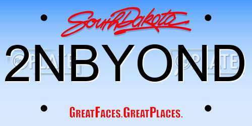 2NBYOND South Dakota License Plate