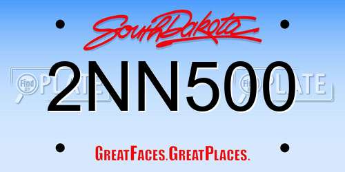 2NN500 South Dakota License Plate