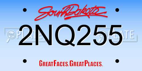 2NQ255 South Dakota License Plate