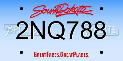 2NQ788 South Dakota License Plate